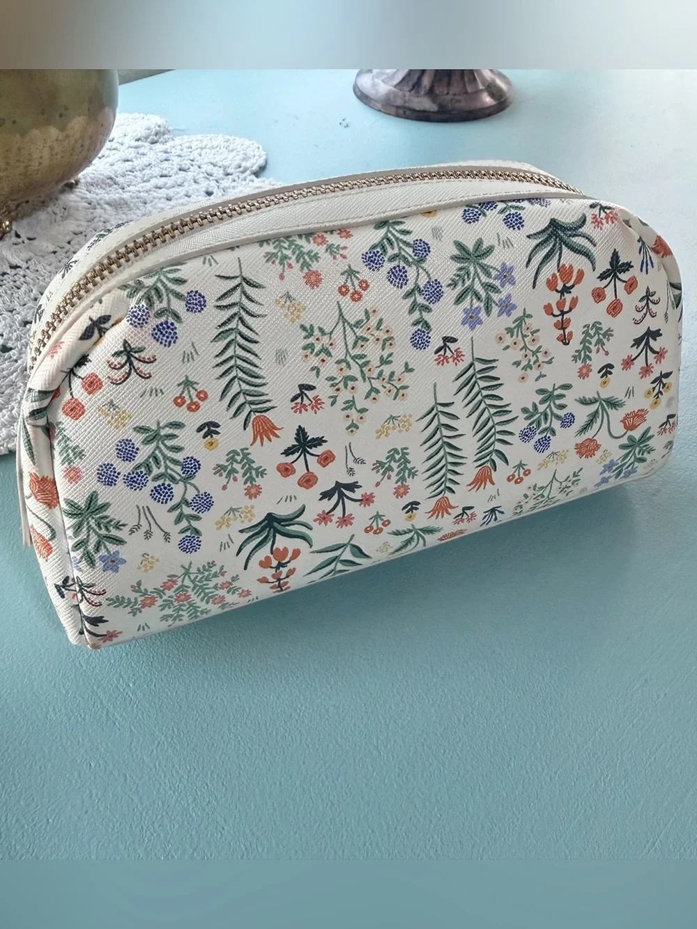 Rifle Paper Co Bag Cosmetic Pouch Menagerie Garden Floral Print